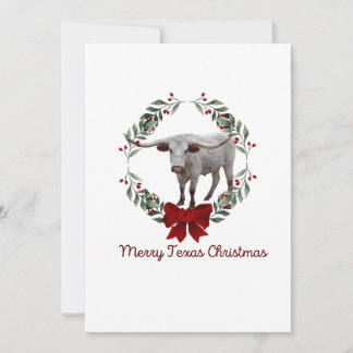 Tarjeta de Navidades de Texas Longhorn