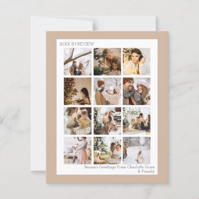 Tarjeta de Navidades de texto y foto personalizada (Anverso)