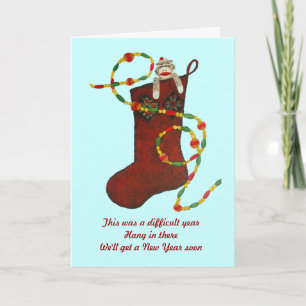 Tarjeta de Navidades de tiempo difícil