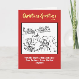 Tarjeta de Navidades de Tienda mascota o Tienda Ma