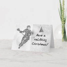 Tarjeta de Navidades de tipeografía del jugador de