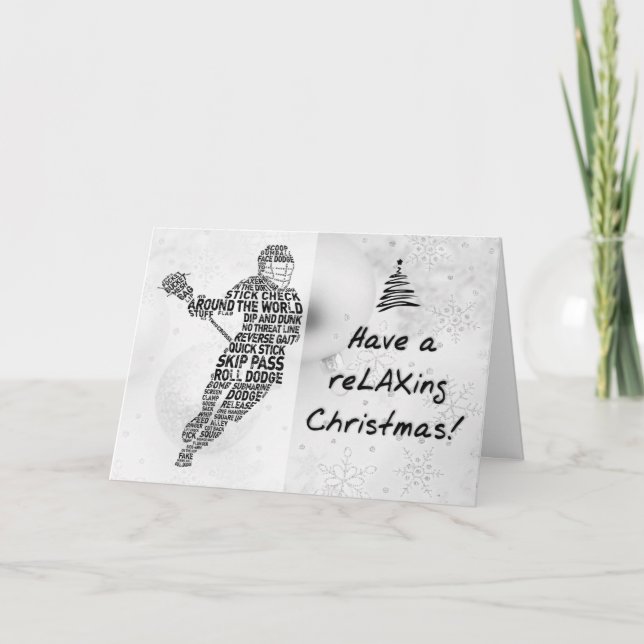 Tarjeta de Navidades de tipeografía del jugador de (Anverso)