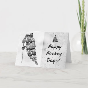 Tarjeta de Navidades de tipografía de jugador de h