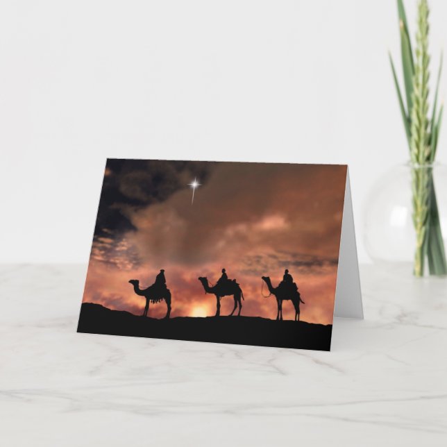 Tarjeta de Navidades de tres sabios (Anverso)