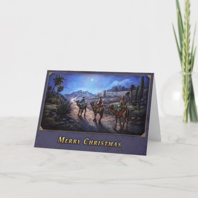 Tarjeta de Navidades de tres sabios (Anverso)