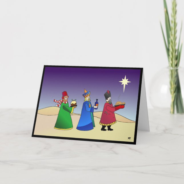 Tarjeta de Navidades de tres sabios (Anverso)
