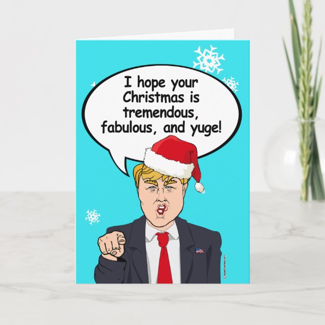 Tarjeta de Navidades de Trump - espero que sus Nav (Anverso)