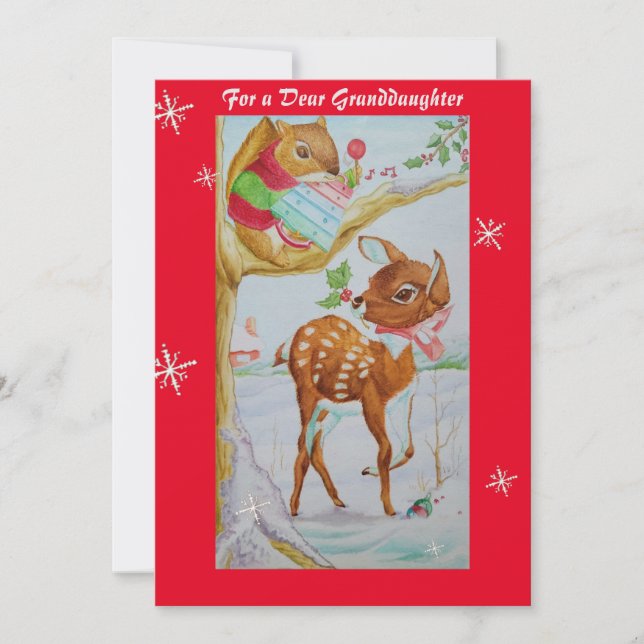 Tarjeta de Navidades de una nieta (Anverso)