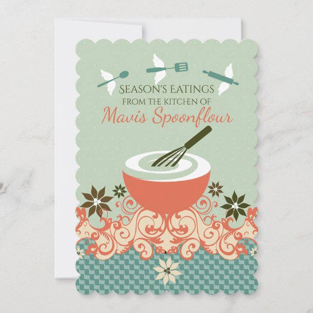 Tarjeta de Navidades de utensilios voladores de wh (Anverso)