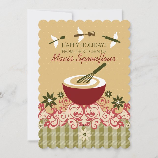 Tarjeta de Navidades de utensilios voladores de wh (Anverso)