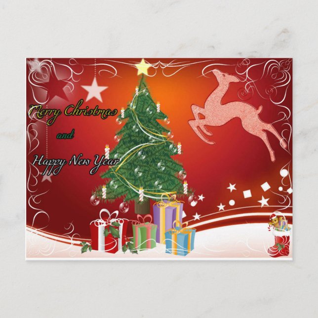 Tarjeta de Navidades de vacaciones (Anverso)