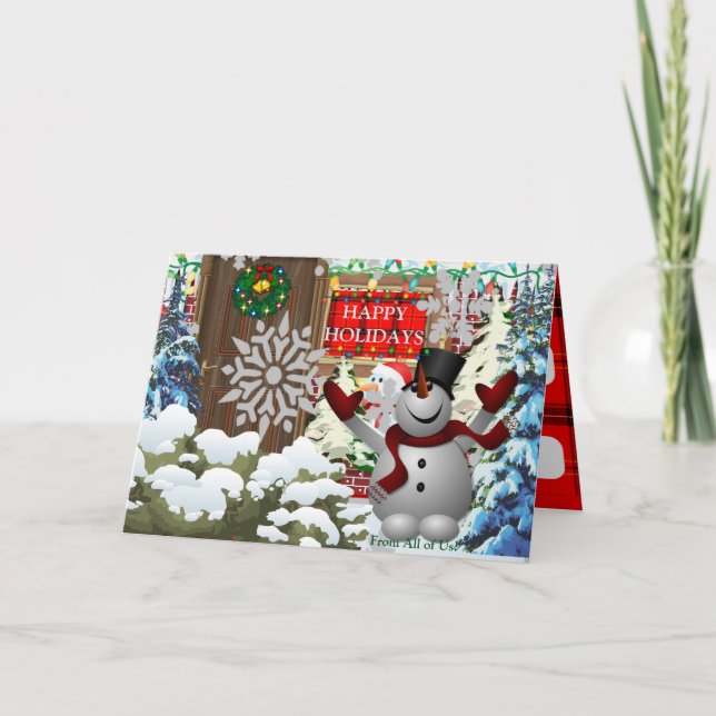 Tarjeta de Navidades de vacaciones (Anverso)