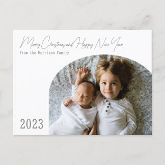 Tarjeta de Navidades de vacaciones Boho Moda Arch 