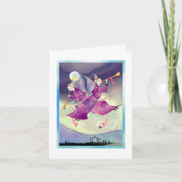 Tarjeta de Navidades de vacaciones de ángeles cruz