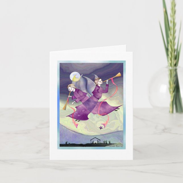 Tarjeta de Navidades de vacaciones de ángeles cruz (Anverso)