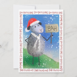Tarjeta de Navidades de vacaciones de Bah Humbug