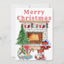 Tarjeta de Navidades de vacaciones de color de agu