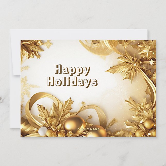 Tarjeta de Navidades de vacaciones de las hojas do (Anverso)