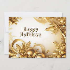 Tarjeta de Navidades de vacaciones de las hojas do