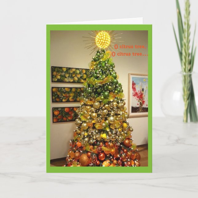 Tarjeta de Navidades de vacaciones de O Citrus Tre (Anverso)