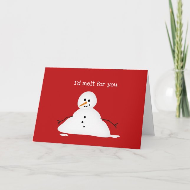 Tarjeta de Navidades de vacaciones de pareja de am (Anverso)