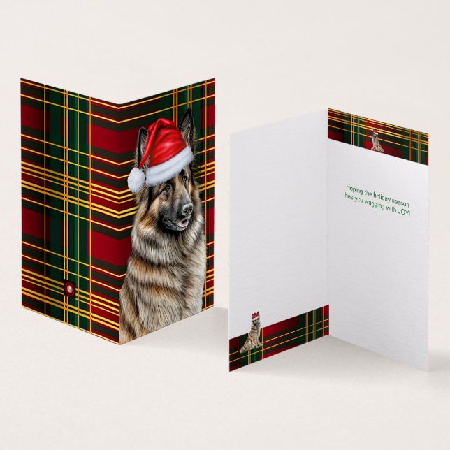 Tarjeta de Navidades de vacaciones de perro de Ter (Interior y exterior)