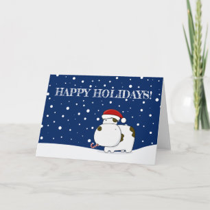 Tarjeta de Navidades de vacaciones de vaca cuta