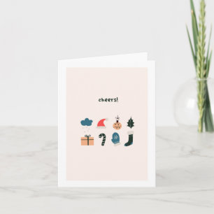 Tarjeta de Navidades de vacaciones dibujados a man