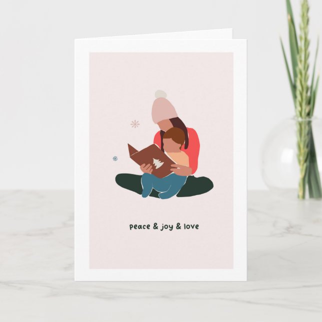 Tarjeta de Navidades de vacaciones en blanco (Anverso)