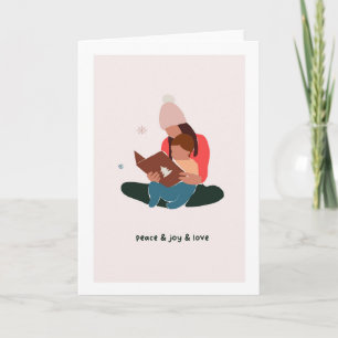 Tarjeta de Navidades de vacaciones en blanco