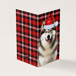 Tarjeta de Navidades de vacaciones en Malamute de