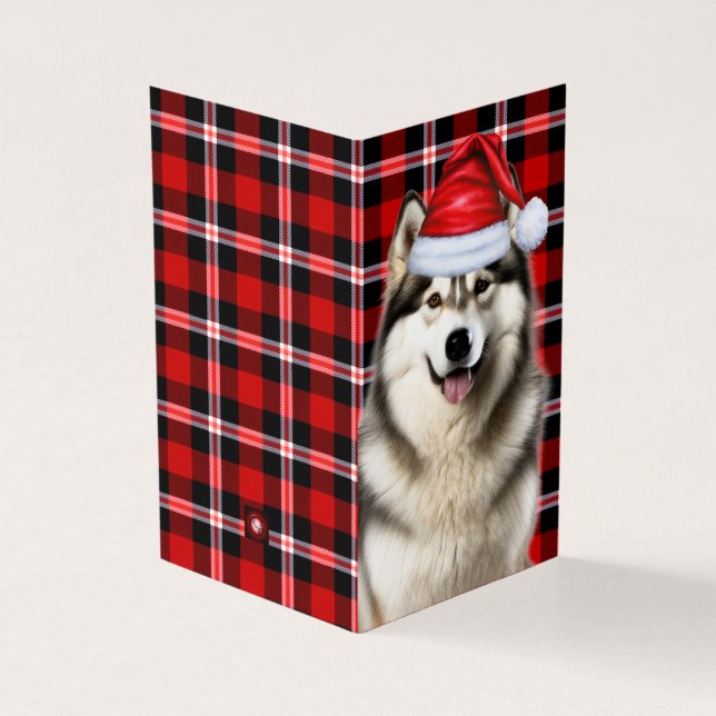 Tarjeta de Navidades de vacaciones en Malamute de  (Exterior)