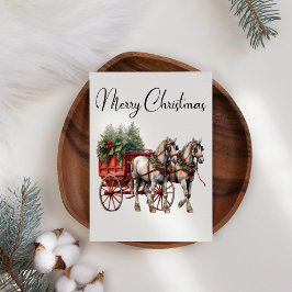 Tarjeta de Navidades de vacaciones florales para t