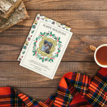 Tarjeta de Navidades de vacaciones fotográficas de