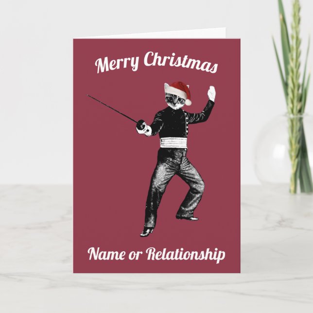 Tarjeta de Navidades de vallado personalizado pers (Anverso)
