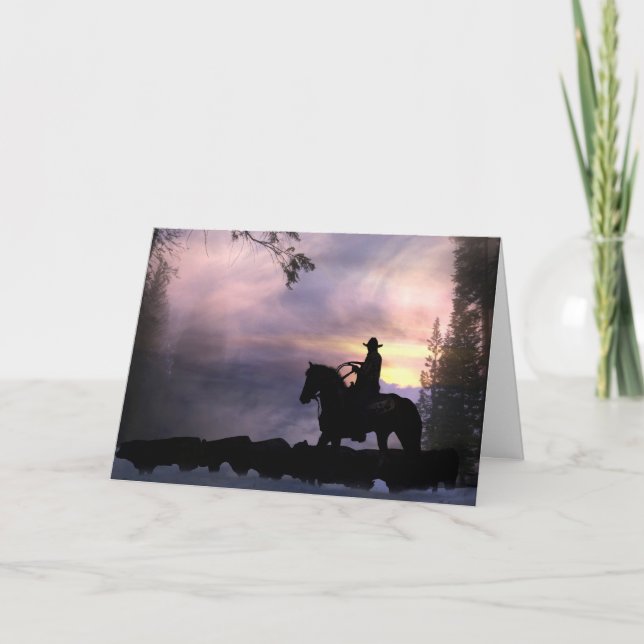 Tarjeta de Navidades De Vaquero De Las Millas (Anverso)