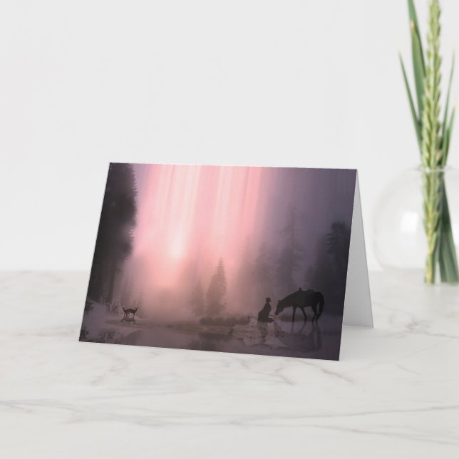 Tarjeta de Navidades de vaqueros y Personalizables (Anverso)