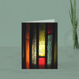 Tarjeta de Navidades de velas de vidrio templado