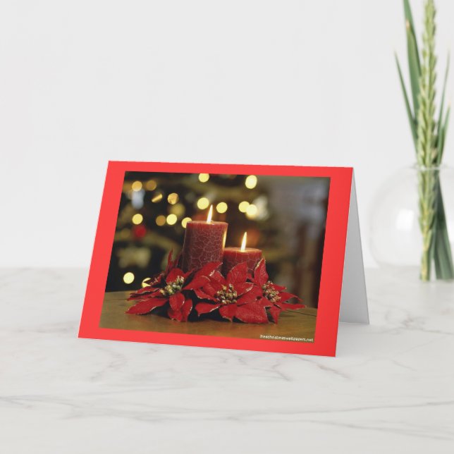Tarjeta de Navidades de velas para navidades (Anverso)