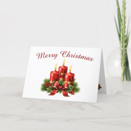 Tarjeta de Navidades de velas tradicionales