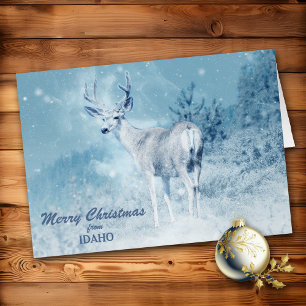 Tarjeta de Navidades de venado de Idaho