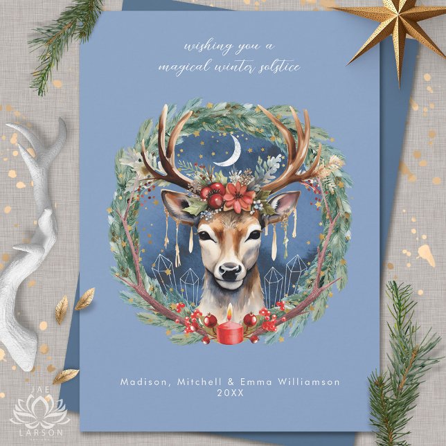 Tarjeta de Navidades de venado de vacaciones de in (Subido por el creador)