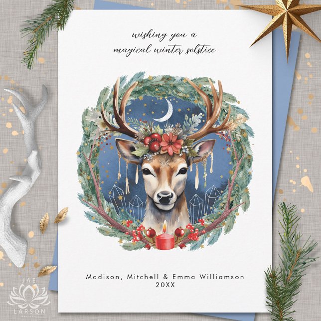 Tarjeta de Navidades de venado de vacaciones de in (Subido por el creador)