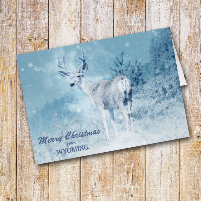 Tarjeta de Navidades de venado de Wyoming (Subido por el creador)