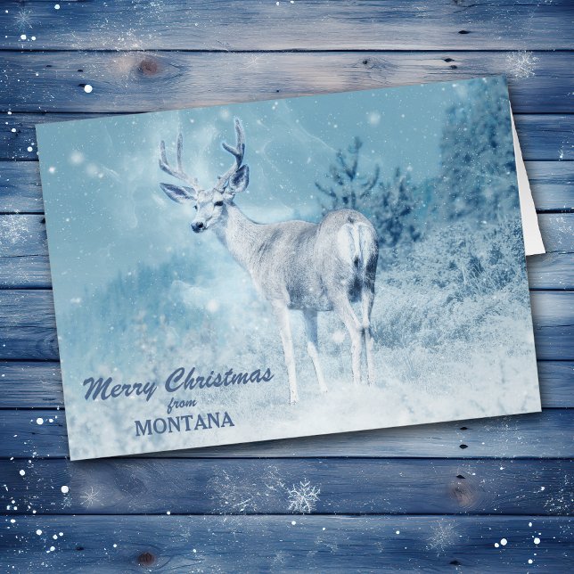 Tarjeta de Navidades de venados de Montana (Subido por el creador)