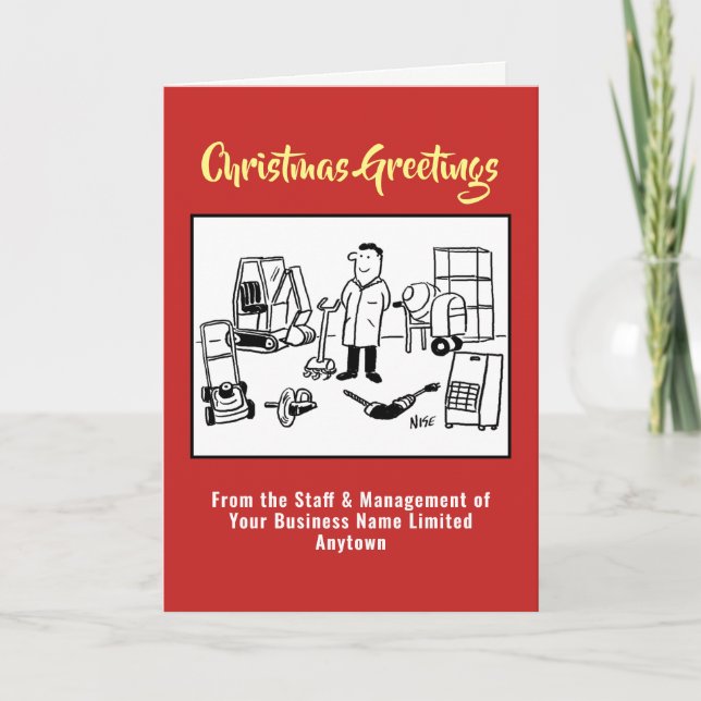 Tarjeta de Navidades de venta de herramientas o de (Anverso)