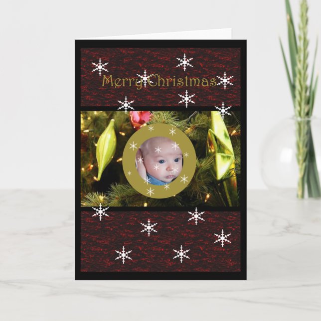 Tarjeta de Navidades de ventana en baudible (Anverso)