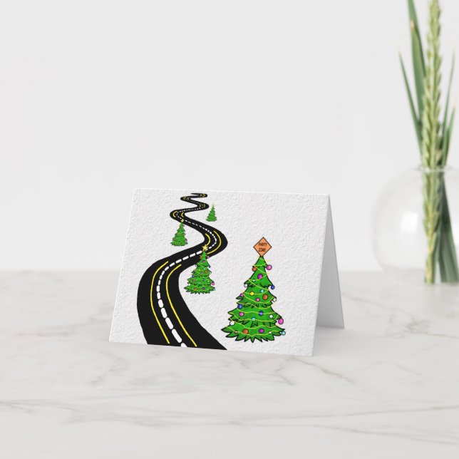 Tarjeta de Navidades de viaje de vacaciones (Anverso)