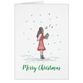 Tarjeta de Navidades de viajero simple y simple