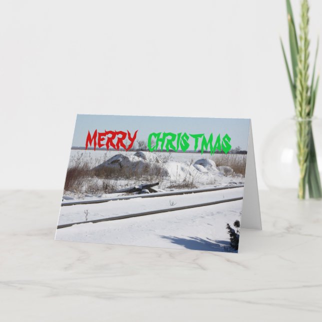 Tarjeta de Navidades de vías férreas (Anverso)